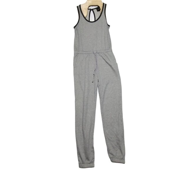 NWT Kandy Karma Women's Terry Jumpsuit Grey Athletic Style Size Small‎ - Picture 7 of 8